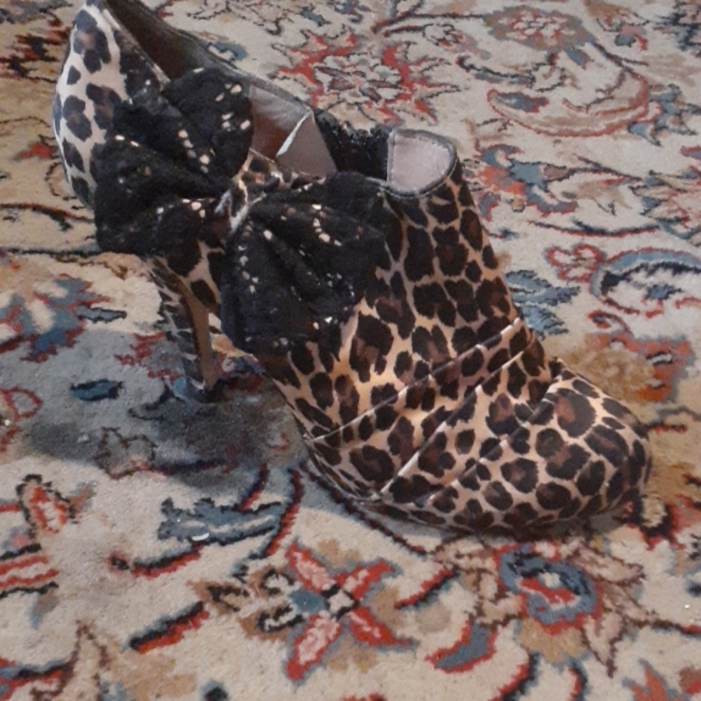 Leopard Print Booties - image 1